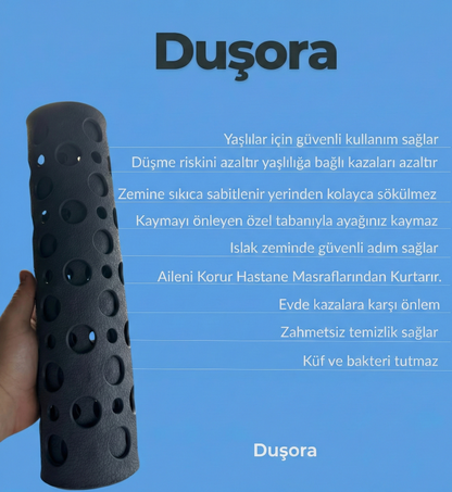 Duşora Kaymaz Duş Paspası | Vantuzlu & Kayma Önleyici Banyo Matı