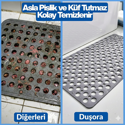 Duşora Kaymaz Duş Paspası | Vantuzlu & Kayma Önleyici Banyo Matı