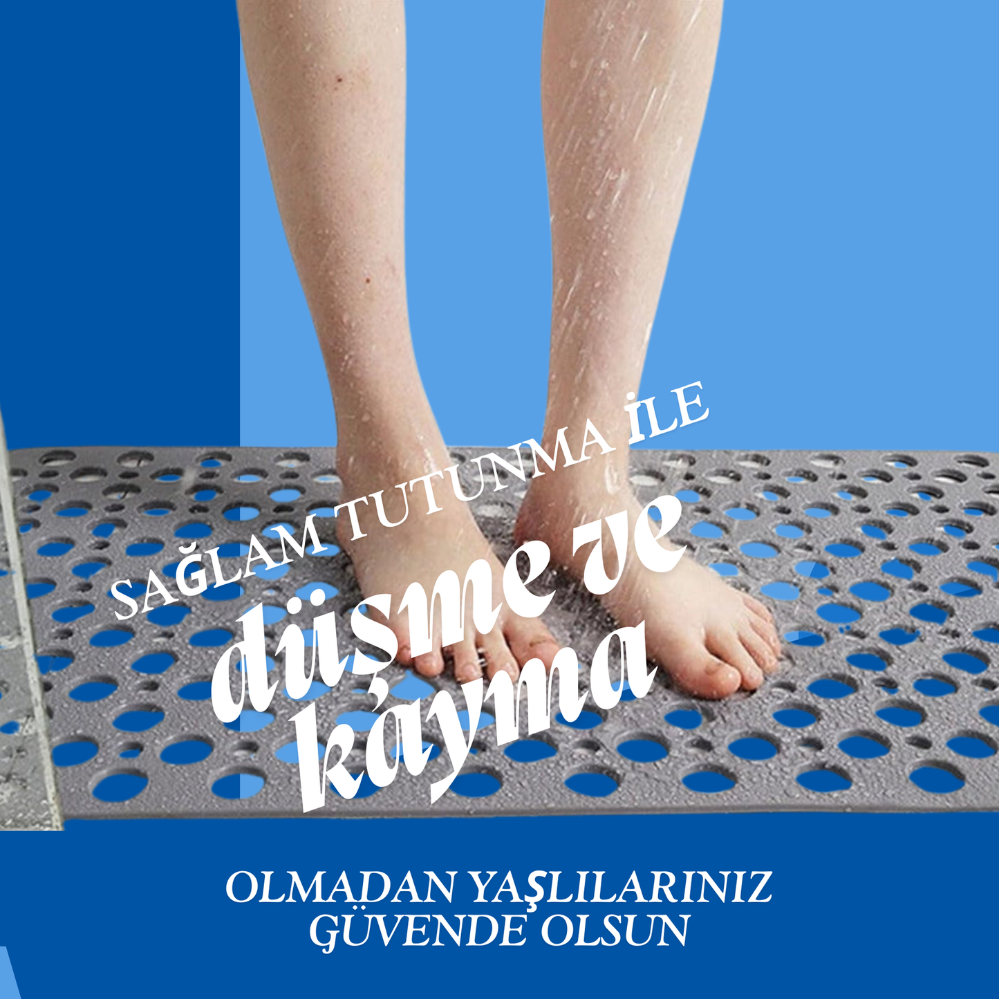 Duşora Kaymaz Duş Paspası | Vantuzlu & Kayma Önleyici Banyo Matı
